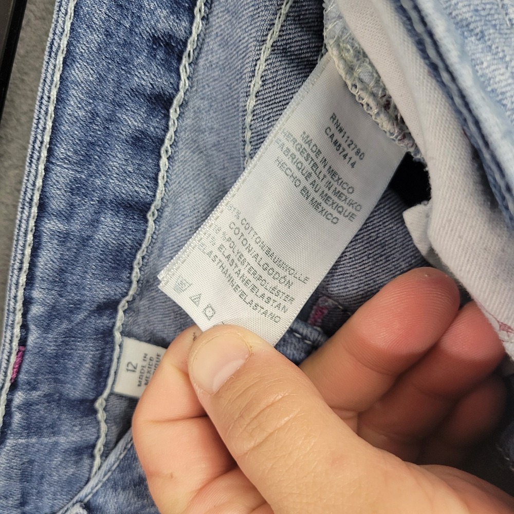 True Religion Skinny Jeans‎ Girls 12 Blue Denim Cotton Stretch Medium Wash - Picture 4 of 9